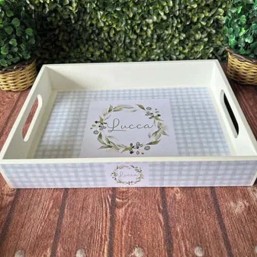 Bandeja mdf Personalizada - G 30x22x5cm -folhagem