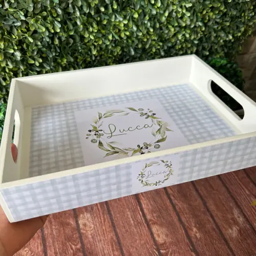 Bandeja mdf Personalizada - G 30x22x5cm -folhagem