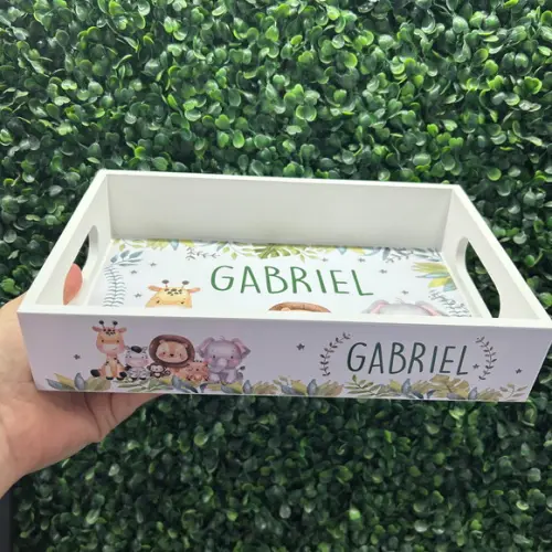 Bandeja mdf Personalizada - P 25x16x5cm - Safari