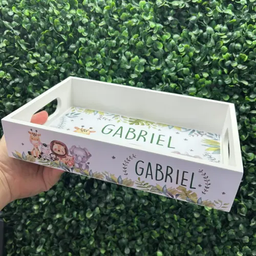 Bandeja mdf Personalizada - P 25x16x5cm - Safari
