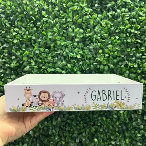 Bandeja mdf Personalizada - P 25x16x5cm - Safari