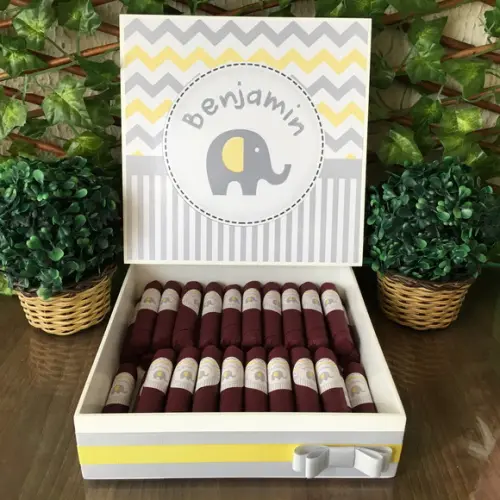 Caixa Luxo + 30 Charutos de Chocolate Recheados