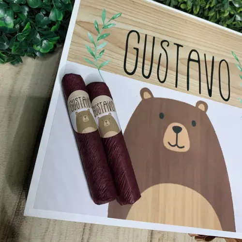 Caixa Luxo + 35 Charutos de Chocolate Recheados Urso
