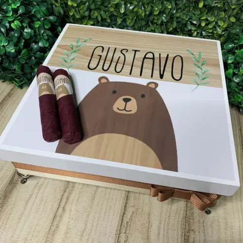 Caixa Luxo + 35 Charutos de Chocolate Recheados Urso