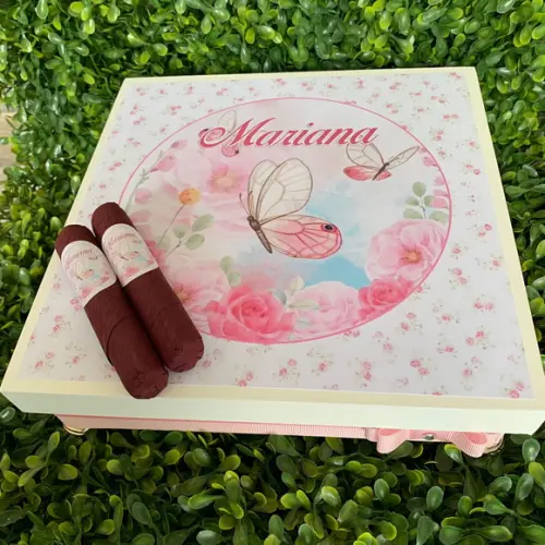 Caixa luxo + 50 Charutos de Chocolate Recheados