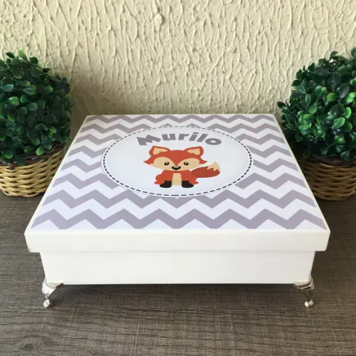 Caixa MDF Personalizada - Modelo SIMPLES COM PEZINHOS