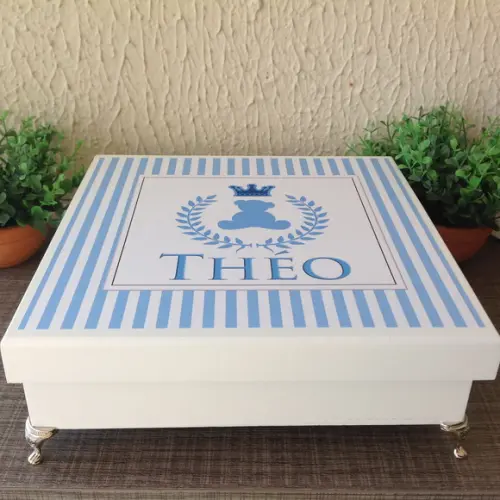 Caixa MDF Personalizada - Modelo SIMPLES COM PEZINHOS