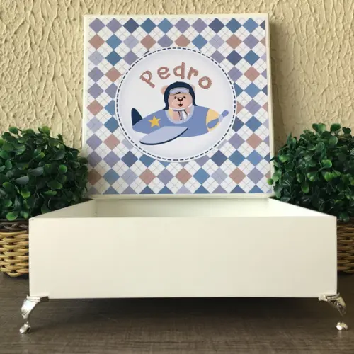Caixa MDF Personalizada - Modelo SIMPLES COM PEZINHOS