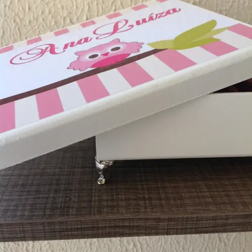 Caixa MDF Personalizada - Modelo SIMPLES COM PEZINHOS