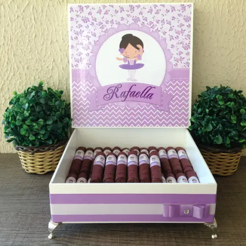 Caixa Premium + 40 Charutos de Chocolate Recheado