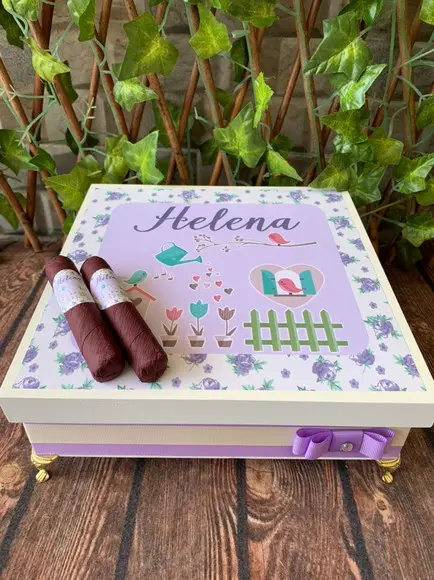 Caixa Premium + 40 Charutos de Chocolate Recheados