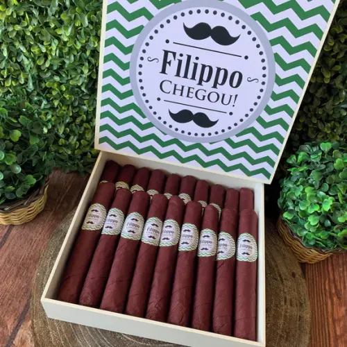 Caixa Simples + 30 Super Charutos Chocolate Mustache