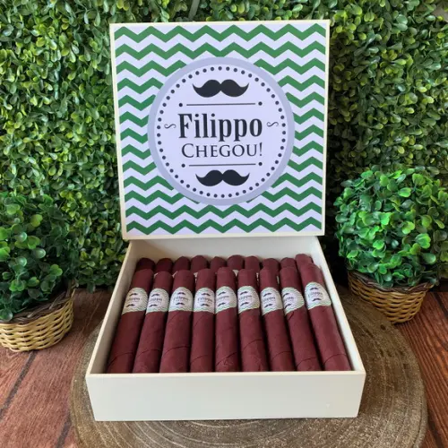 Caixa Simples + 30 Super Charutos Chocolate Mustache