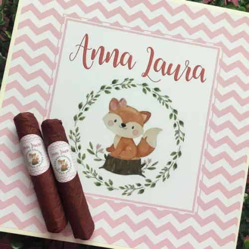 Caixa simples + 35 Charutos de Chocolate Recheados