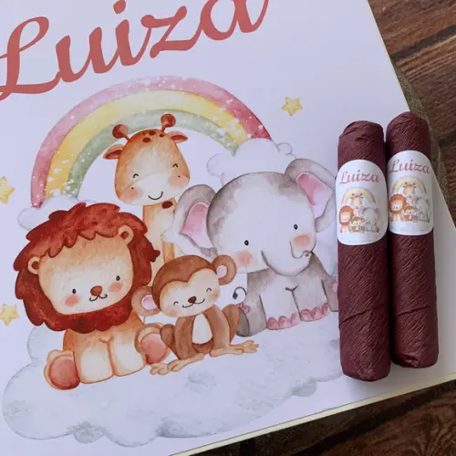 Caixa Simples + 35 Charutos de Chocolate Recheados