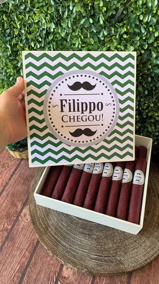 Caixa Simples + 40 Super Charutos Chocolate Mustache