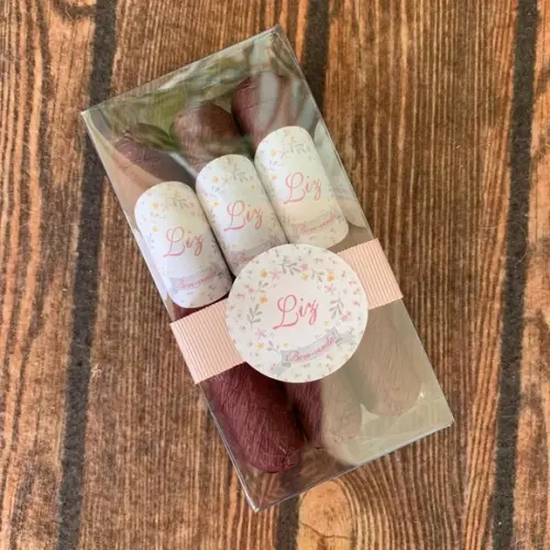 Caixinha Baby Acetato com 3 Charutos de Chocolate Recheados