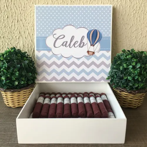 Charutos de Chocolate Recheados Balão Azul