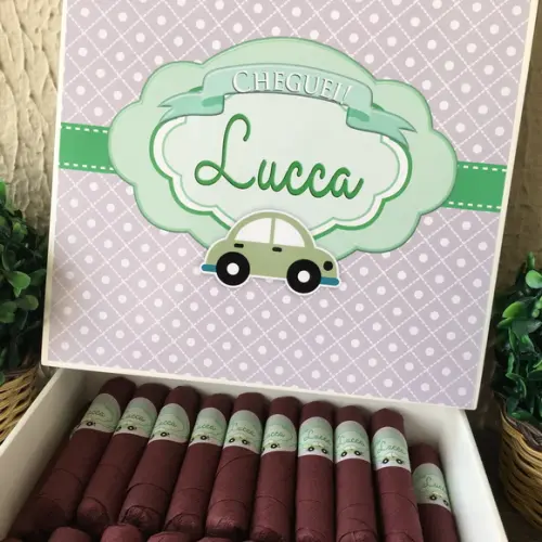 Charutos de Chocolate Recheados Carrinho Verde
