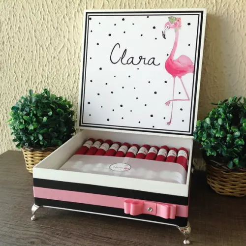 Charutos de Chocolate Recheados Flamingo