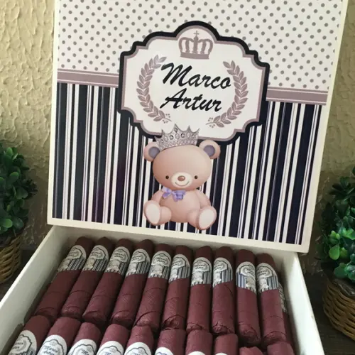 Charutos de Chocolate Recheados Ursinho