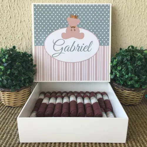 Charutos de Chocolate Recheados Ursinho Bege