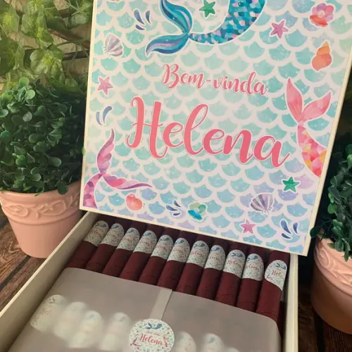 Kit Caixa Premium + 30 Charutos + 20 Alcool Gel Lacinho
