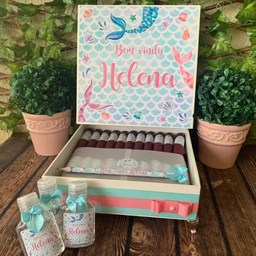 Kit Caixa Premium + 40 Charutos + 20 Alcool Gel Lacinho