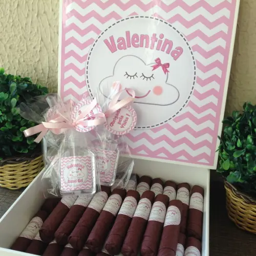 Kit Caixa Simples + 100 Charutos + 20 Alcool Gel Tag