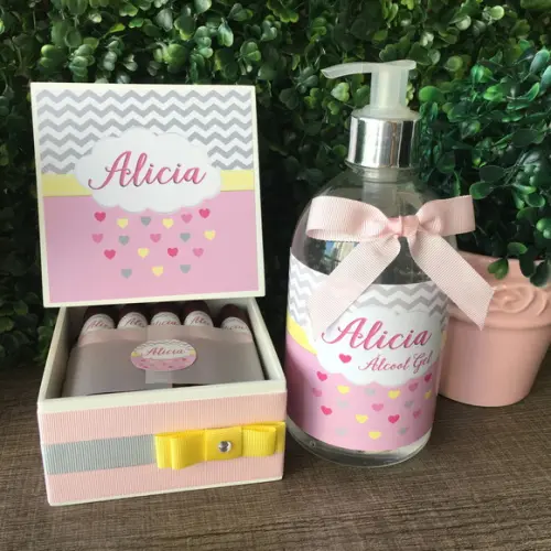 Kit Mini Caixa 15 charutos de chocolate + Álcool Gel 500ml
