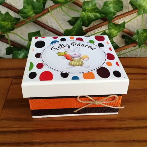 Mini Caixa + 10 Charutos Chocolate Páscoa