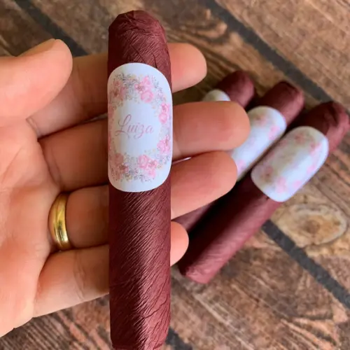 Mini Caixa + 20 Charutos Chocolate Floral