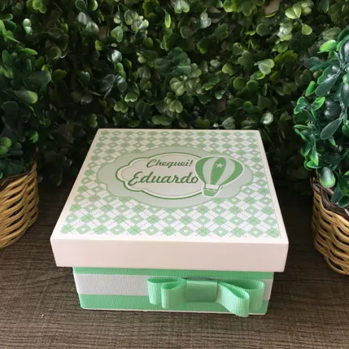 Mini Caixa Charutos Chocolate Balão Verde