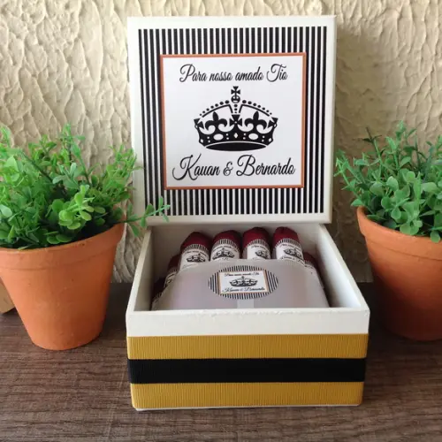 Mini Caixa Charutos Chocolate Black Gold