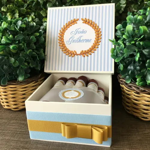 Mini Caixa Charutos Chocolate Brasão
