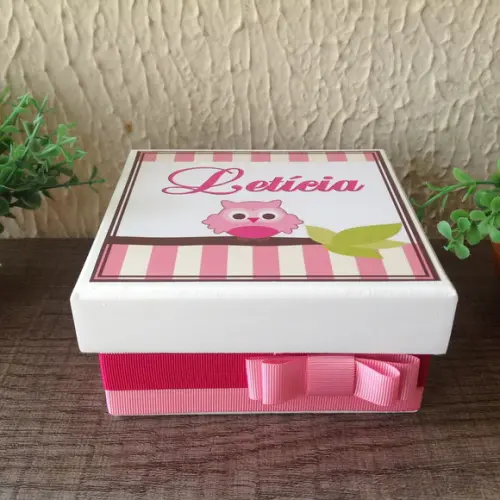 Mini Caixa Charutos Chocolate Corujinha