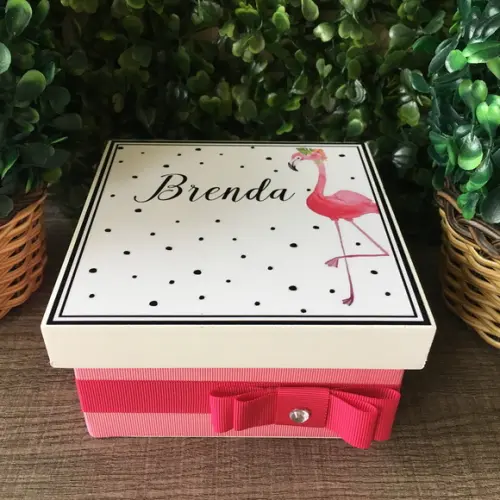 Mini Caixa Charutos Chocolate Flamingo