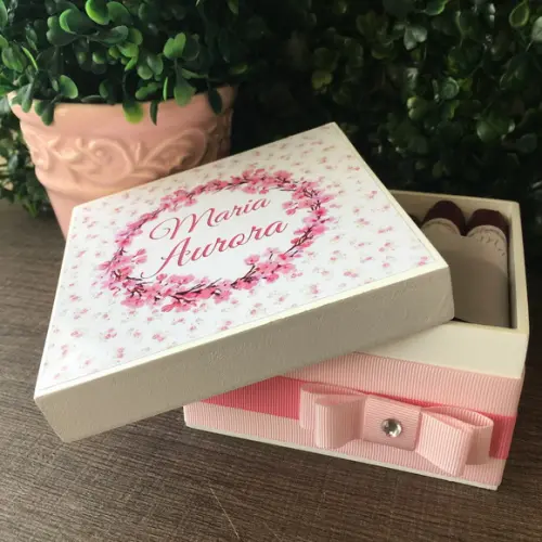 Mini Caixa Charutos Chocolate floral