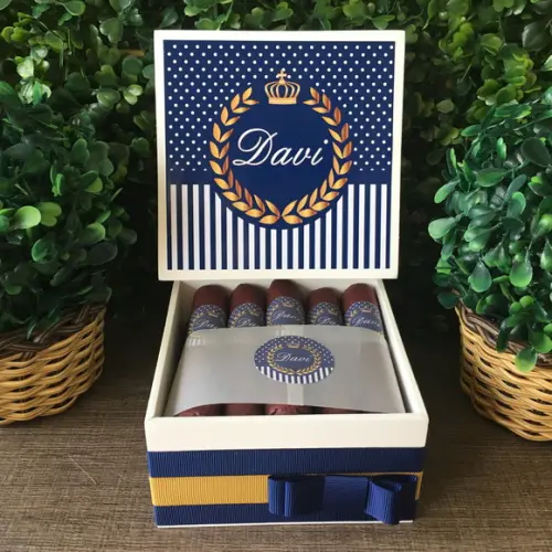 Mini Caixa Charutos Chocolate Brasão