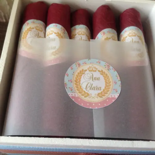 Mini Caixa Charutos Chocolate floral