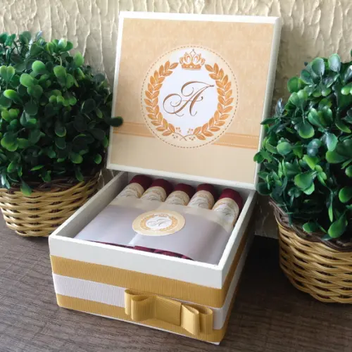 Mini Caixa Charutos Chocolate Gold