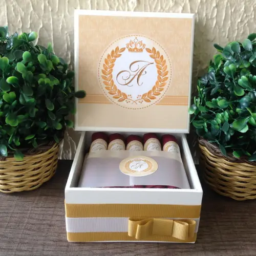 Mini Caixa Charutos Chocolate Gold
