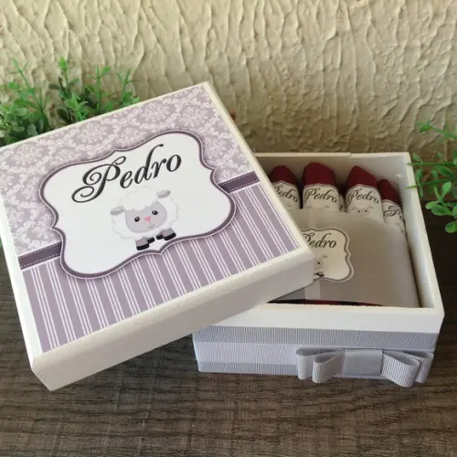 Mini Caixa Charutos Chocolate Ovelha