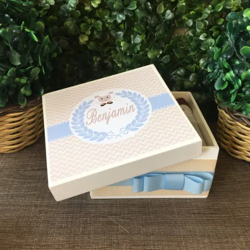 Mini Caixa Charutos Chocolate Ovelha bege