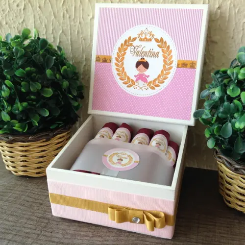 Mini Caixa Charutos Chocolate Princess