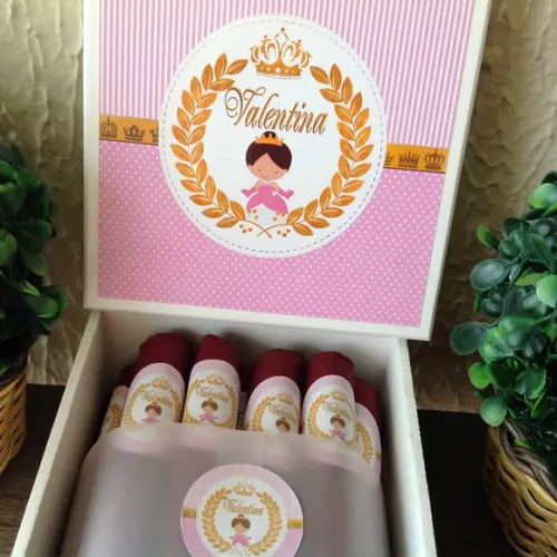Mini Caixa Charutos Chocolate Princess