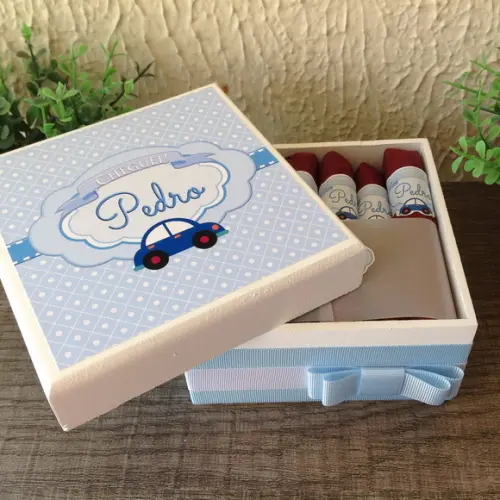 Mini Caixa de Charutos Chocolate Carro