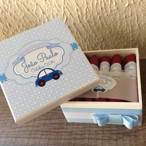 Mini Caixa de Charutos Chocolate Carro