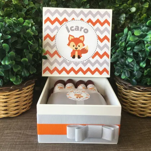Mini Caixa de Charutos Chocolate Chevron