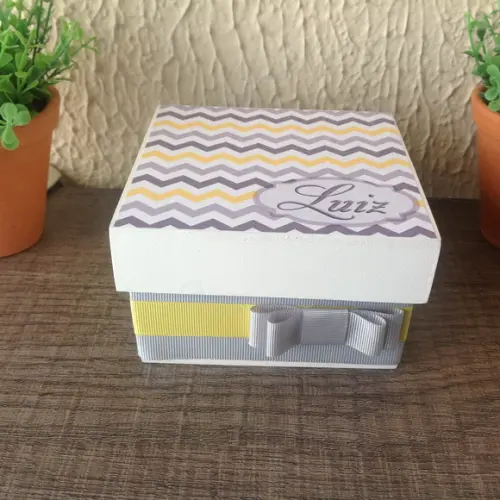Mini Caixa de Charutos Chocolate Chevron